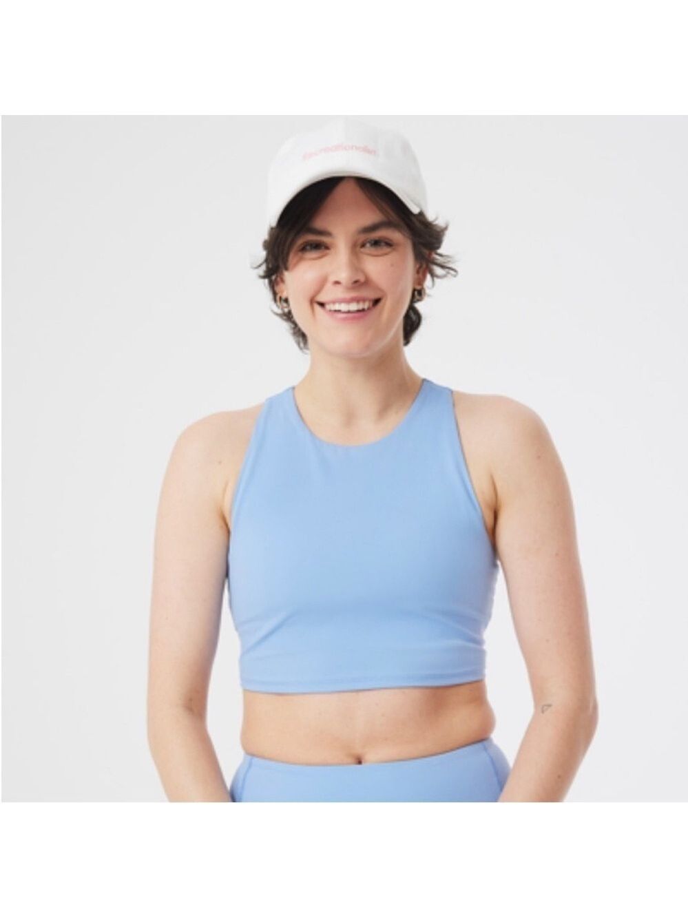 Outdoor Voices Zoom Crop Top in Light Blue